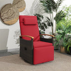 Outdoor Rattan 360�� Swivel Recliner Chair, Patio Wicker Chaise Lounge Chair with Adjustable Backrest & Footrest, Flip Side Table & Cushions