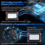 Bidirectional Scan Tool: 2024 Newest Automotive Scanner Diagnostic Tool with ECU Coding, Active Tests, All System Scan, 36+ Resets, Crankshaft Relearn, Android 10, 3-Year Updates
