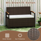 Outdoor Storage Bench Deck Box Patio Furniture with Cushion