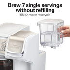 Hamilton Beach FlexBrew Trio 2-Way Coffee Maker, Compatible with K-Cup Pods or Grounds, Combo, Single Serve & Full 12c Pot, Black - Fast Brewing (49902)