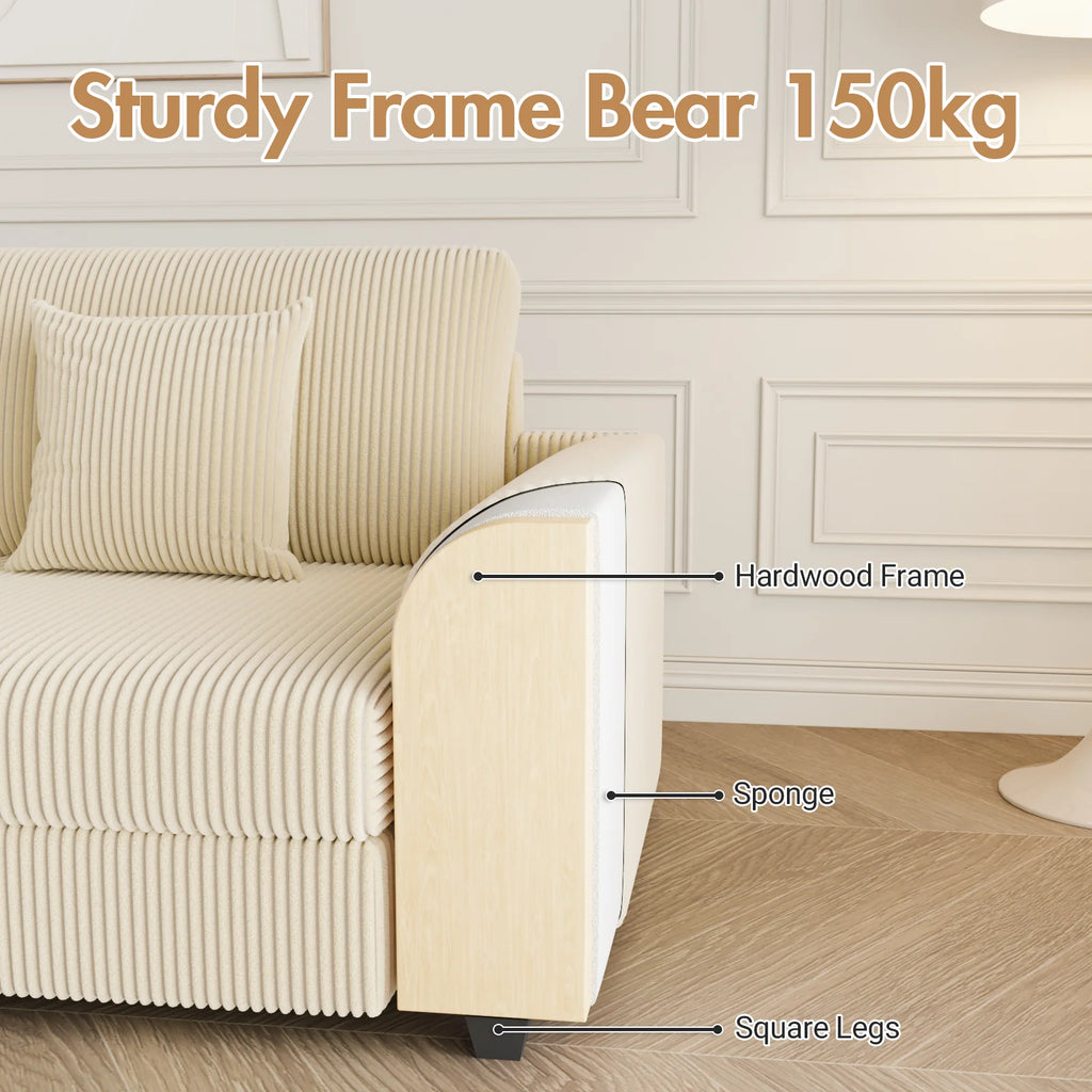 1 Seater Sofa Corduroy Armchair Couch(Pre-order)
