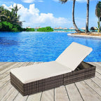 GoDecor Outdoor Wicker Rattan Sunloungers Recliner Sun Bed Lounger Pool Garden