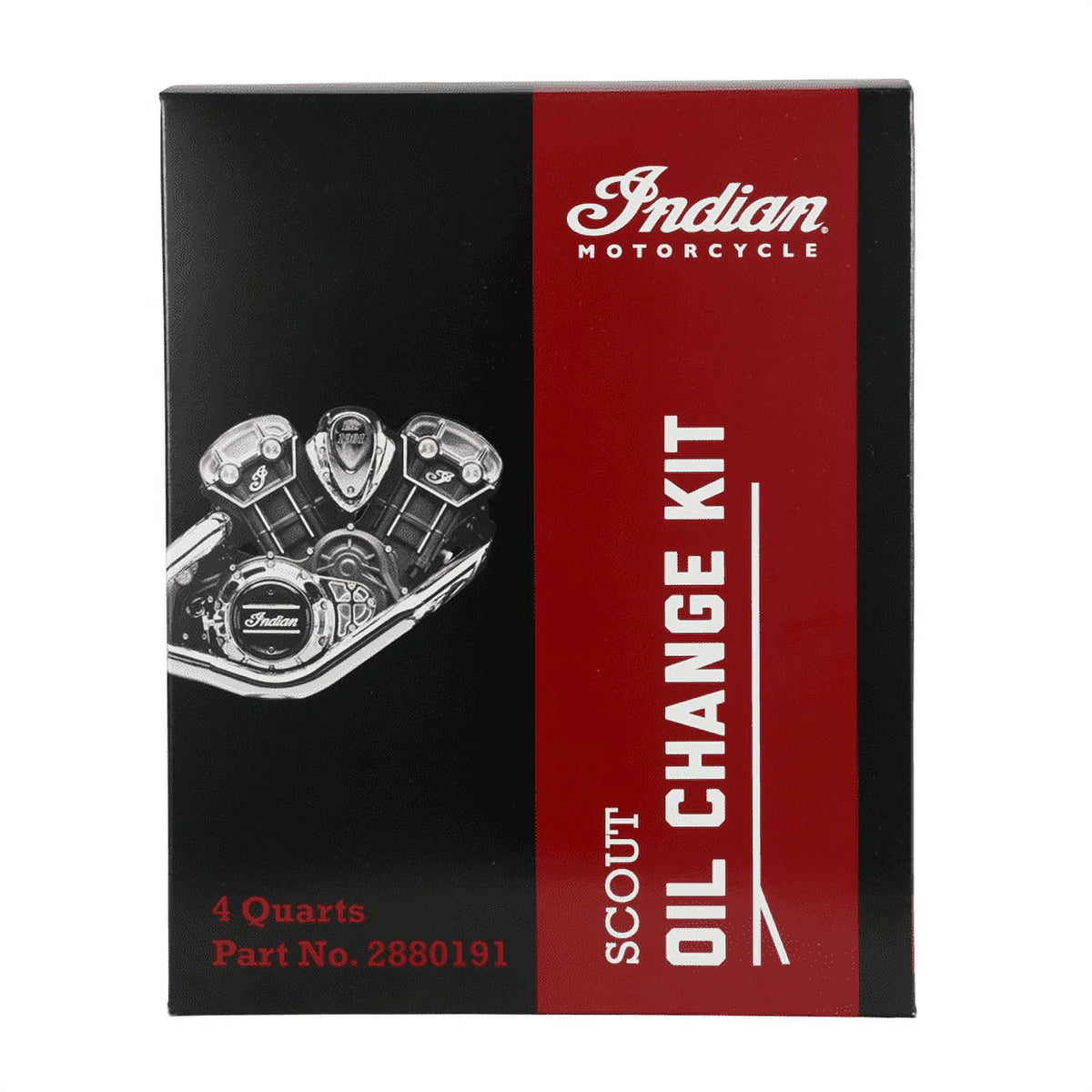 Indian Motorcycle Scout Oil Change Kit with Full Synthetic 15W-60 Motor Oil, 4 Quarts, 2 Washers