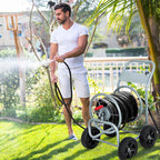 Garden Hose Reel Cart Holds 330 FT of 3/4" or 5/8�?& 400 FT of 1/2" Hose, Heavy Duty Yard Water Planting Cart