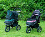 No-Zip NV Pet Stroller for Cats/Dogs, Zipperless Entry, Easy One-Hand Fold, Gel-Filled Tires, Plush Pad + Weather Cover Included, 3 colors