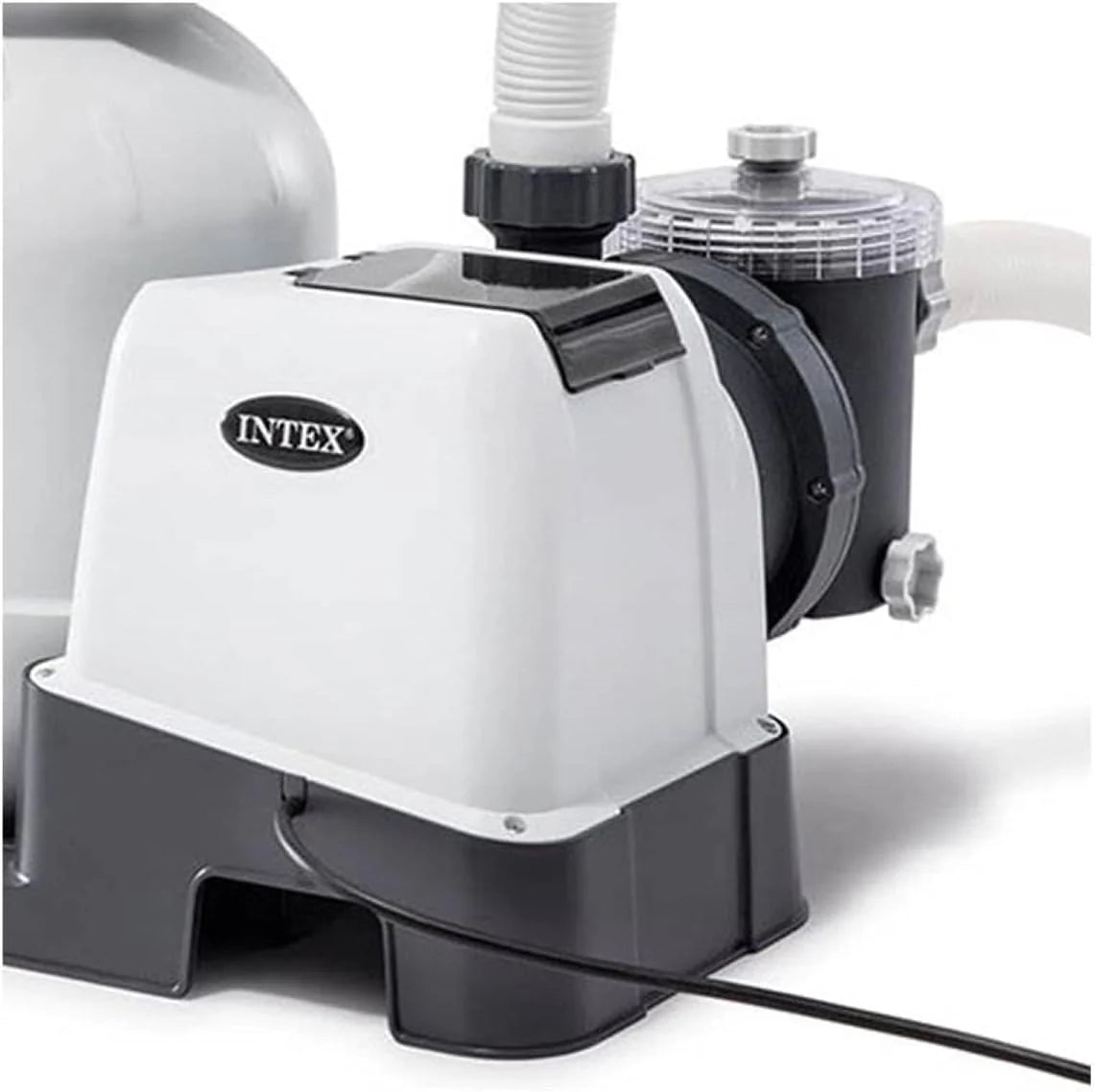 Intex 26651EG Krystal Clear 16 Inch 3,000 GPH Above Ground Pool Sand Filter Pump with Automatic Timer, GFCI, and 6 Function Control, Gray