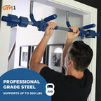 6-Piece Doorway Gym for Kids, includes Door Sensory Swing, Indoor Pull-Up Bar for Adults, Rings, Hanging Trapeze, Ladder & Knotted Rope, Holds Up to 300 Lbs