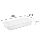 41 Quart Lightweight Under Bed Storage Box Container, 6 Pack