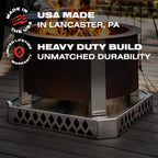 Breeo Base X24 (25.6 Inch) - Fire Pit Mat for Deck Protection - Multi Surface Safe - Superior Heat Protection and Airflow - Stainless Steel Fire Pit Accessory for Outside & Outdoor Surfaces - USA Made
