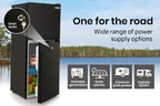 GECKO 125L Portable Upright Fridge, 12V/24V for Motorhome, Caravan, Black