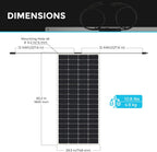 Renogy Solar Panels 200 Watt 12V  Flexible Solar Panel 200W 22% High-Efficiency  240° Ultra Lightweight Solar Panels for Marine RV Cabin Van Car Boat Camping Curve Surfaces