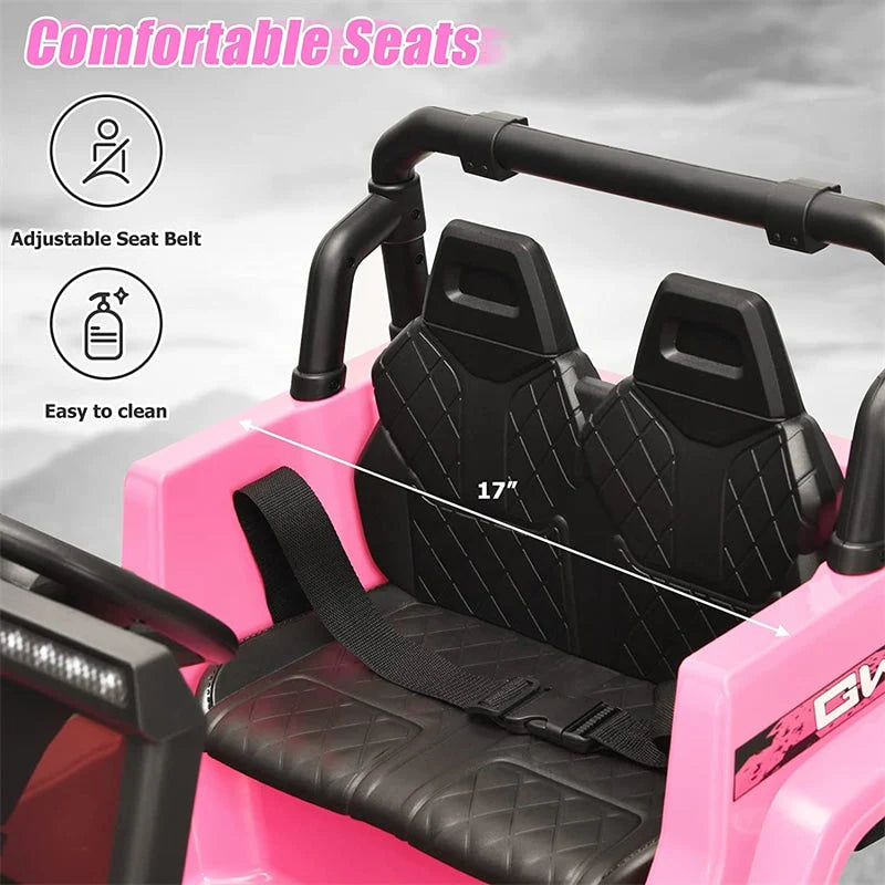 Kids Ride on Jeep Truck 12V Battery Powered Electric Riding Toy Car with 2.4G Remote Control