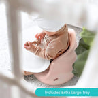 Upseat Baby Floor Seat Booster Chair for Sitting Up with Removable Tray for Meals and Playtime, Developed with Physical Therapists for Safe and Healthy Hip Development and Posture