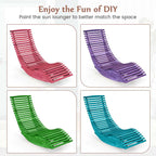 Acacia Wood Outdoor Patio Rocking Chair with Widened Slatted Seat & High Back, Porch Rocker Sun Lounger for Backyard Garden