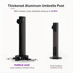 PURPLE LEAF 9' X 12' Cantilever Outdoor Umbrellas Large Patio Umbrella Hanging Double Top Rectangle Offset Umbrella with 360°Rotation Tilting Umbrella Outdoor Patio  Grey