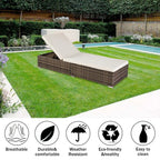 GoDecor Outdoor Wicker Rattan Sunloungers Recliner Sun Bed Lounger Pool Garden