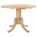 SAFAVIEH Jeane Antique White Drop Leaf Dining Table - 43 W x 43 D x 31 H - 43Wx43Dx31H