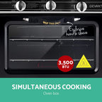 Devanti Portable Gas Oven LPG Silver