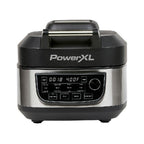 PowerXL Grill Air Fryer Combo Plus 6 QT 12 in 1 Indoor Slow Cooker, Roast, Bake, 1550 Watts, Stainless Steel Finish : Home &amp; Kitchen