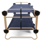 Disc-O-Bed XL Cam-O-Bunk Benchable Double Cot with Storage Organizers, Navy