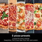 Ninja Artisan Outdoor Pizza Oven  12-inch  3-minute Pizza  Neapolitan  Thin Crust  New York Chicago  Custom  700F Max Temperature  Electric Heat  Bake  Broil  Proof  Warm  MO201