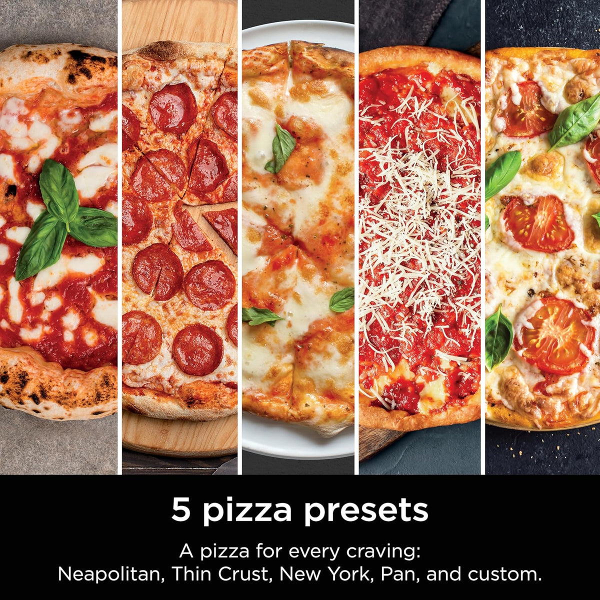 Ninja Artisan Outdoor Pizza Oven  12-inch  3-minute Pizza  Neapolitan  Thin Crust  New York Chicago  Custom  700F Max Temperature  Electric Heat  Bake  Broil  Proof  Warm  MO201