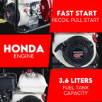 Fire Fighting Petrol Water Pump GP200 TWIN IMPELLER WITH A HONDA ENGINE