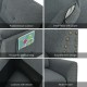 Reversible Sectional Sofa Couch L-Shaped Sofa Couch with Ottoman