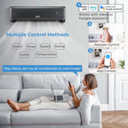 22,000 BTU Wifi Enabled Mini Split Air Conditioner and Heater, 21 SEER2 208-230V Inverter Split AC Unit with Heat Pump