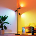 Govee Tree Floor Lamp Compatible with Matter, 3 Rotatable Lights with LuminBlend Technology, Standing Lamp with 64 Dynamic Scenes, Music Sync, Ideal Floor Lamp for Living Room, Bedroom, Office