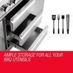 EuroGrille 8 Burner BBQ Outdoor Barbeque Gas Stainless Steel Kitchen