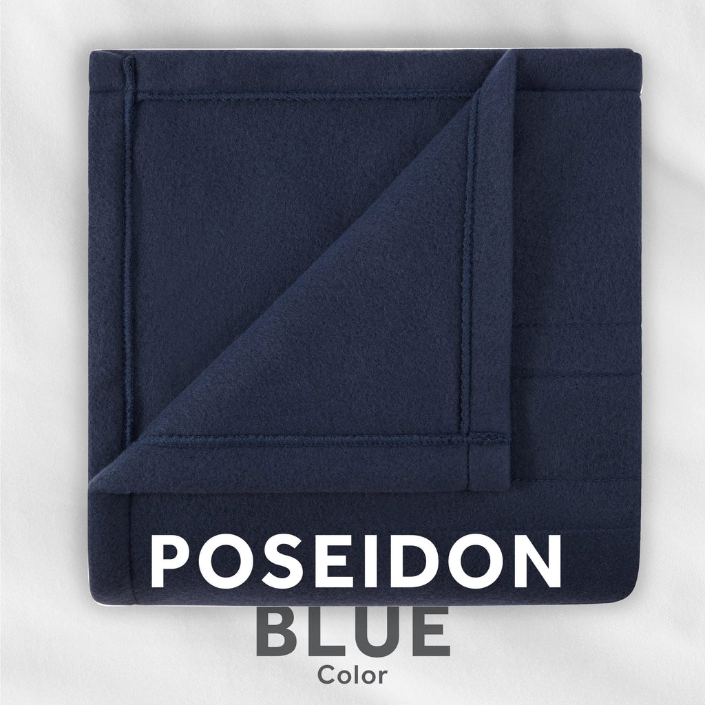 Sunbeam Throw Poseidon Fleece, 4 Heat Settings, 4-Hour Auto Shut-Off, Electric Heated Blanket, 50” x 60”