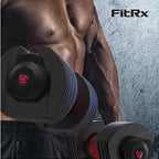 FitRx Smart Bell, Quick Select Adjustable Dumbbell, 5-52.5 Lbs