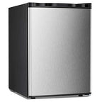 Antarctic Star Compact Chest Upright Freezer Single Door Reversible Stainless Steel Door, Compact Adjustable Removable Shelves for Home Office, 1.1 cu.Black