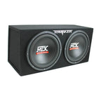 MTX TNE212D 12" 1200W Dual Loaded Subwoofer Box + 1500W Amplifier + Capacitor