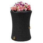 50 Gallon Nantucket Rain Barrel Planter   Black