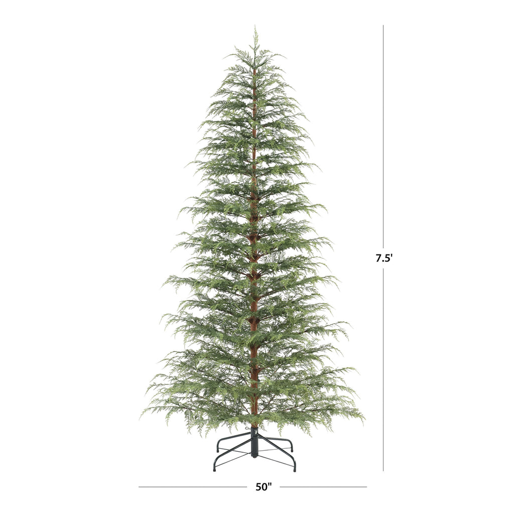 My Texas House 7.5 ft Pre-Lit Cypress Artificial Christmas Tree with 500 Twinkle LED Lights and Stand