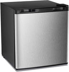 Antarctic Star Compact Chest Upright Freezer Single Door Reversible Stainless Steel Door, Compact Adjustable Removable Shelves for Home Office, 1.1 cu.Black