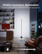 Govee Floor Lamp 3 with Luminblend+ Technology, 2100lm Standing Lamp, Work with Matter,1000K-10000K Modern Floor Lamps for Living Room, Bedroom, Office, Corner Lamp with Dynamic Scenes, DaySync