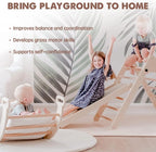 5 in 1 Pikler Triangle Set, Baby Climbing Toy Indoor Playground, Kids Jungle Gym