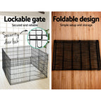 Durable 8-Panel Steel Dog Playpen, Weather-Resistant - i.Pet