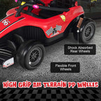 Kids Ride on Formula Racing Car, 12V Battery Powered Electric Racing Truck with Shock Absorbing Wheels