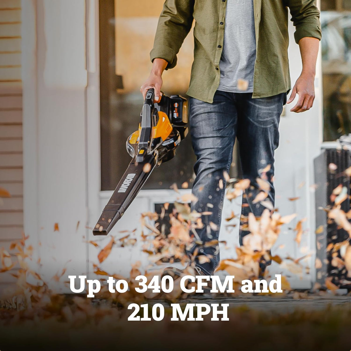 WORX Cordless Leaf Blower  3 in 1 Blowers for Lawn Care with Leaf Vacuum & Leaf Mulcher  Electric Blower with Brushless Motor & 2 Speed Control  2 �� 4.0 Ah Batteries & Charger Included  WG583