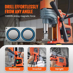 Mag Drill Press, 1550W 2" Boring Diameter, 2922lbf Power Magnetic Drill, 500 PRM, 10-Speed, Electric Drilling Machine for Metal Surface, Industrial and Home Improvement