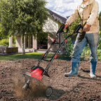 Corded Electric Tiller and Cultivator 9-Inch Tilling Depth