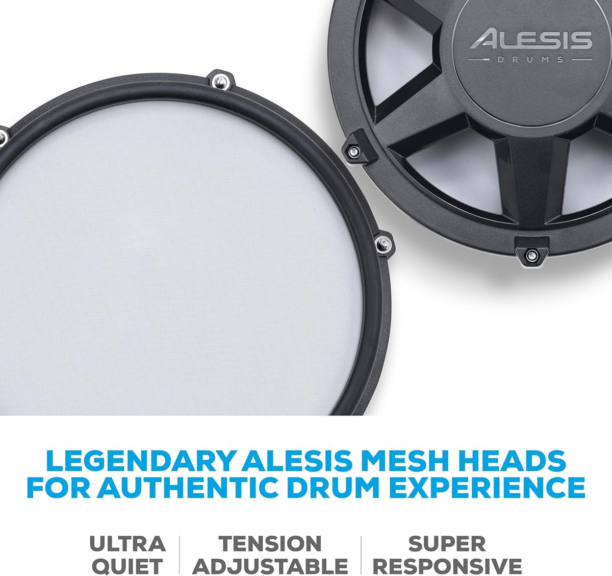 Nitro Max Electric Drum Set with Mesh Pads & Bluetooth