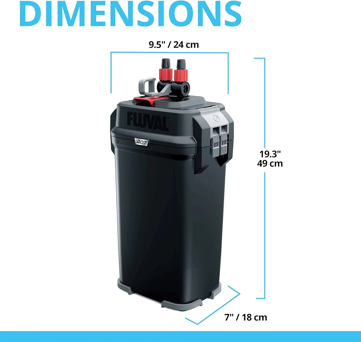 407 Perfomance Canister Filter - for Aquariums Up to 100 Gallons - Aquarium Canister Filter