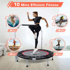 BCAN 40/48" Foldable Mini Trampoline，Workout Max Load 330lbs/440lbs
