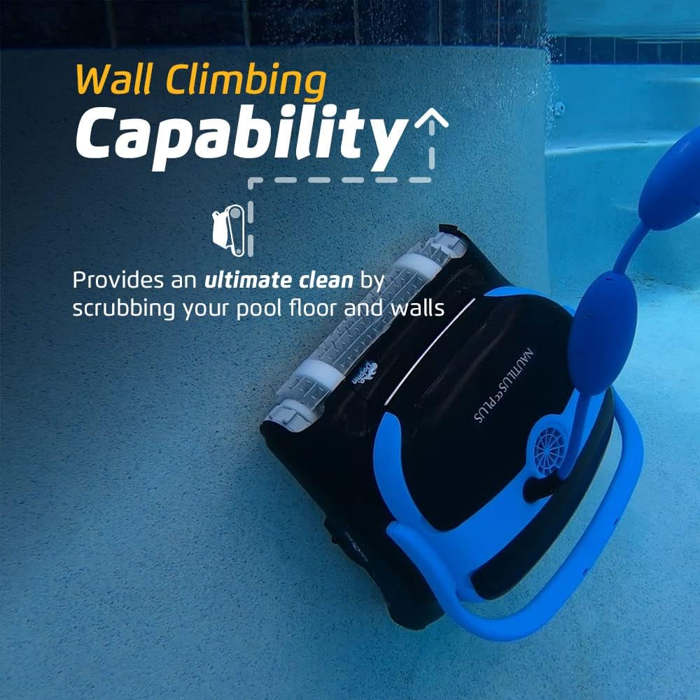 Dolphin Nautilus CC Robotic Pool Vacuum Cleaner All Pools up to 33 FT - Wall Climbing Scrubber Brush