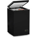 Chest Freezer – 3.5 Cu Ft with 2 Removable Baskets – Reach In Freezer Chest – Quiet Compact Freezer – 7 Temperature Settings – Black